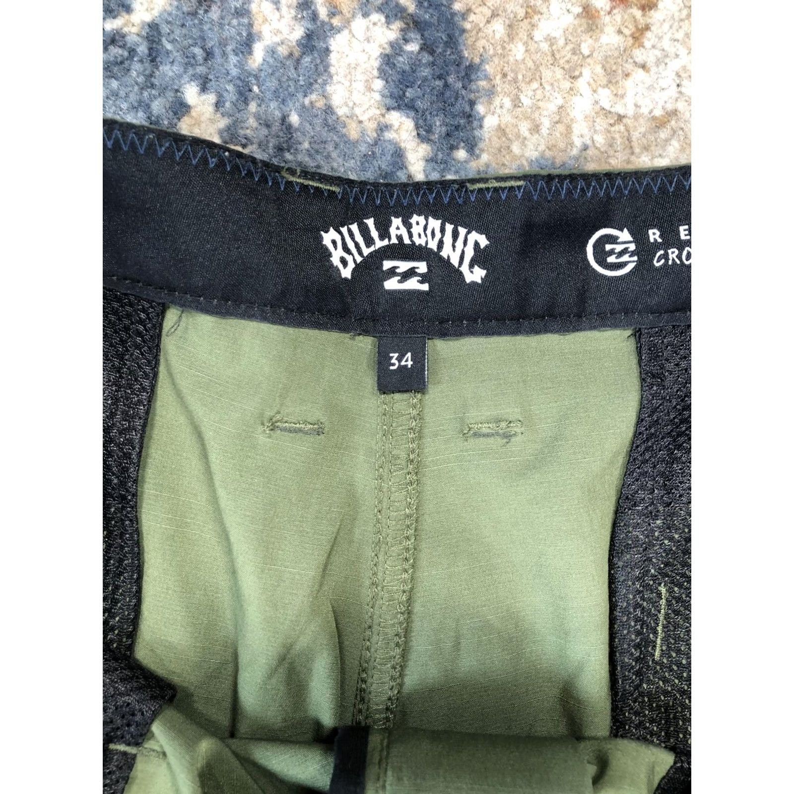Billabong Billabong Shorts Mens 34 Green Stretch Chino 10 Inseam Casual Walkshort Summer Size US 34 / EU 50 - 6 Thumbnail