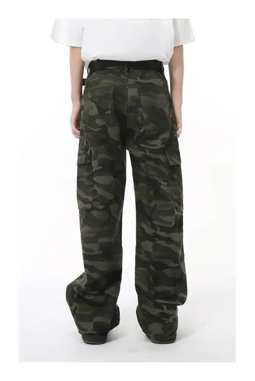 VIBE High street cleanfit camouflage pocket workwear washed jeans Size US 32 / EU 48 - 6 Thumbnail