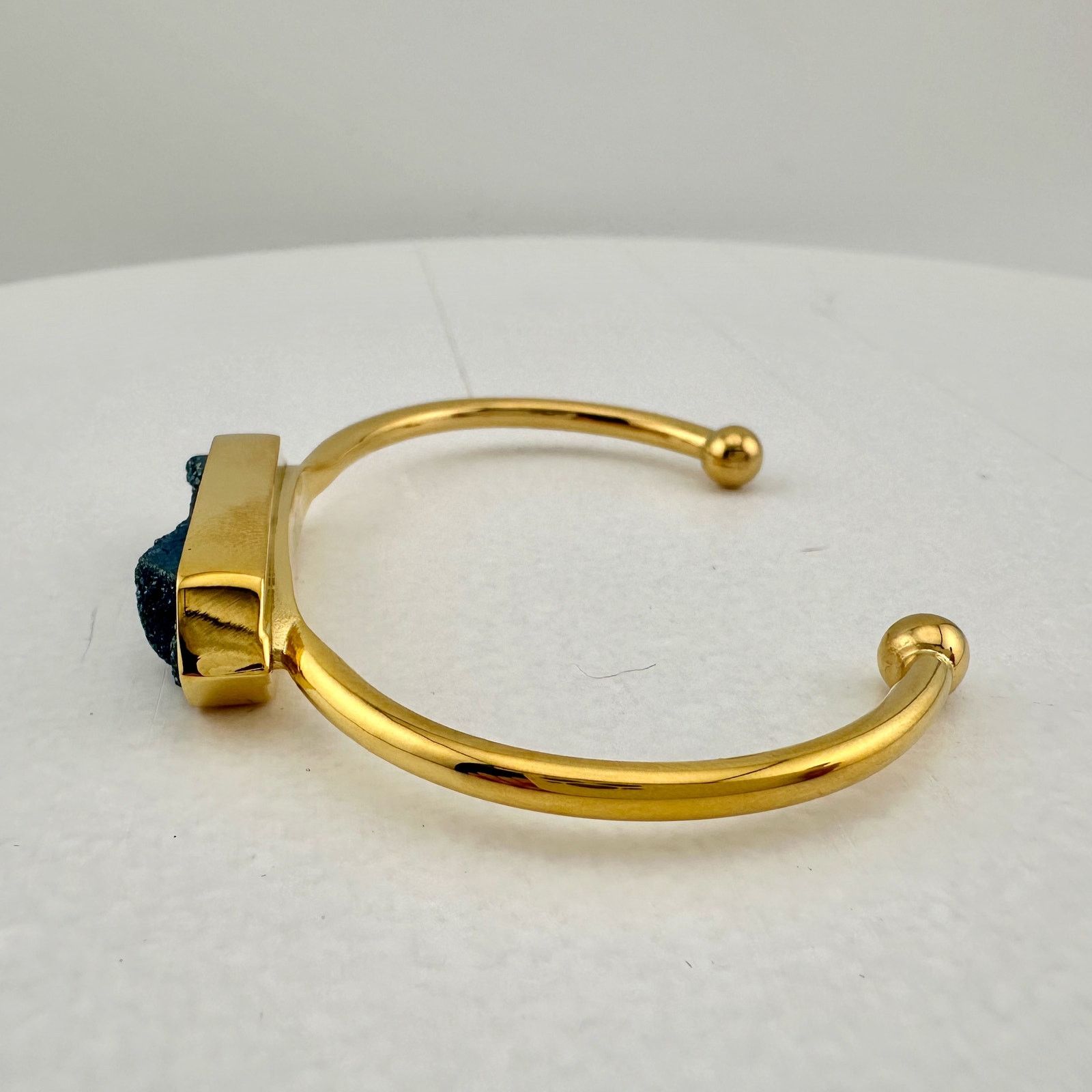 Other Denim Quartz Semi-Precious 18K Yellow Gold Plated Bangle Size ONE SIZE - 6 Thumbnail
