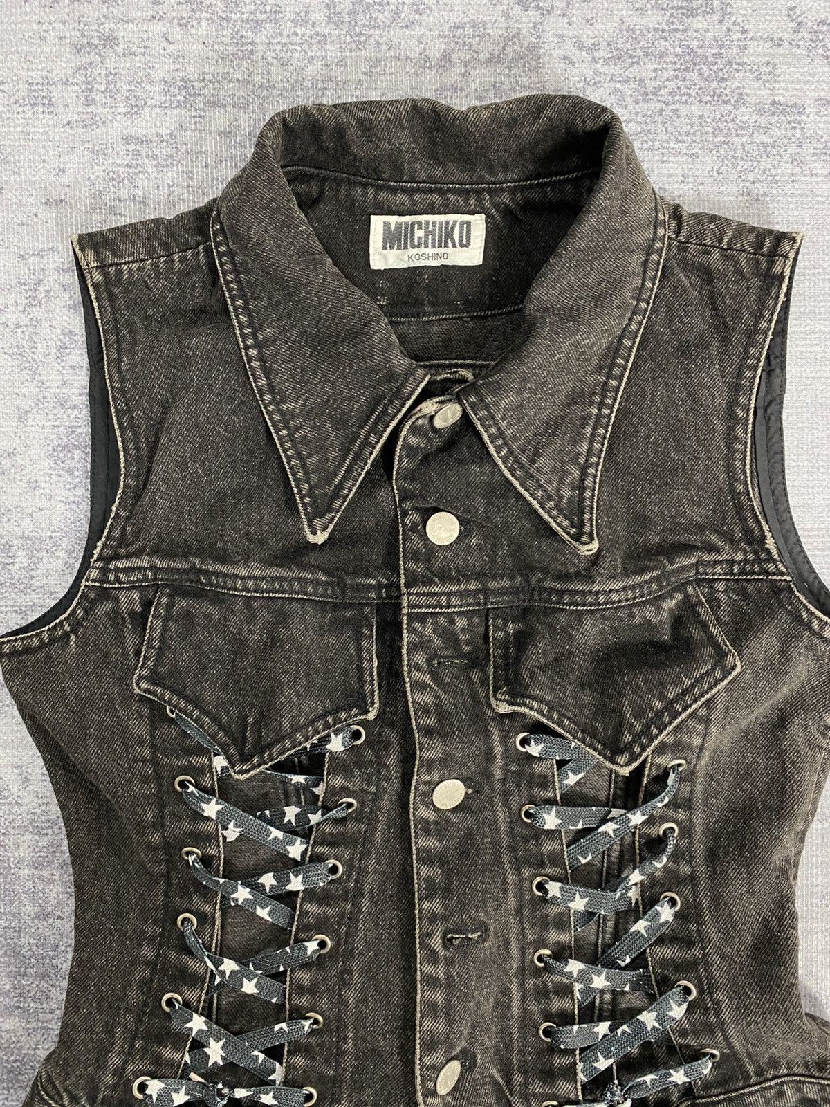 If Six Was Nine vintage michiko koshino lace up vest Size S / US 4 / IT 40 - 8 Thumbnail