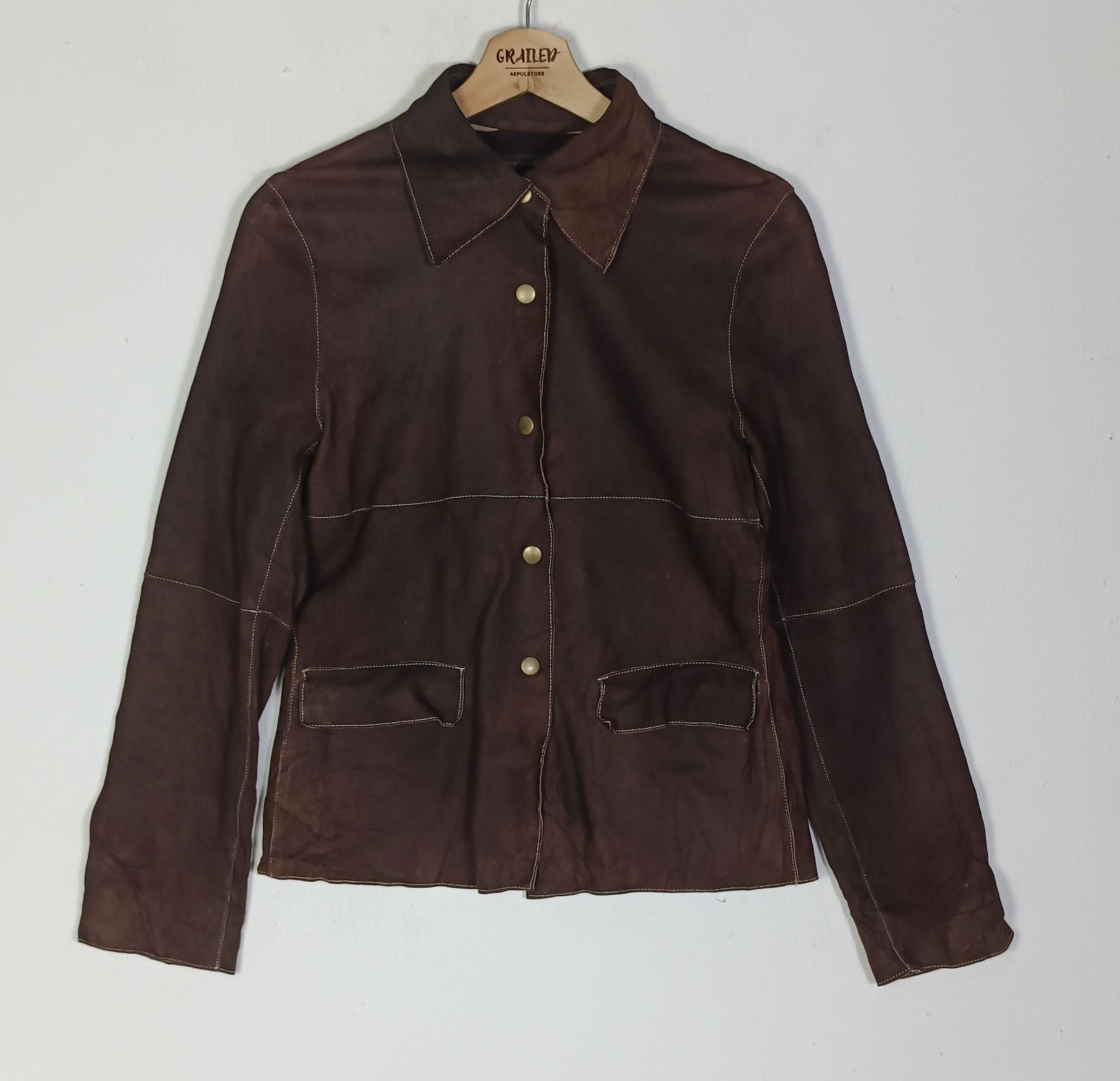 Japanese Brand × Tomorrowland × Vintage Vintage💥Tomorrowland Suede Material Jacket Size US S / EU 44-46 / 1 - 1 Thumbnail