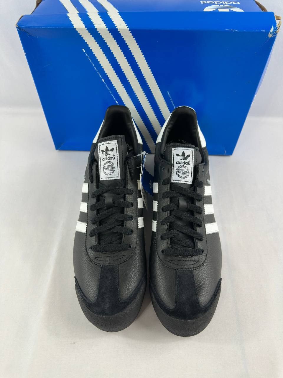 Adidas Vintage Adidas Samoa Leather Shoes Black White 2010 019351 Size US 13 / EU 46 - 3 Thumbnail