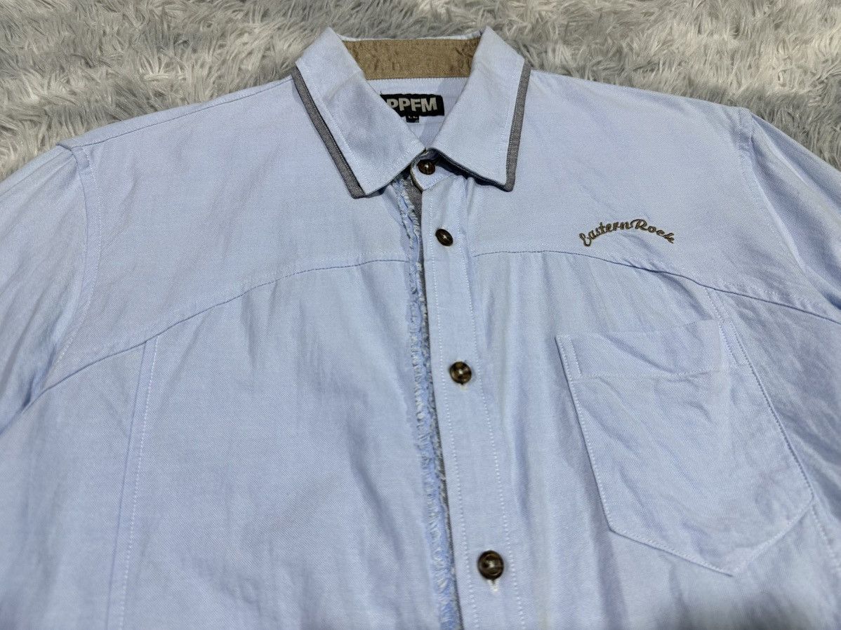 PPFM 🔥Rare Y2K PPFM Eastern Rock Double Layer Collar Shirt Size US L / EU 52-54 / 3 - 4 Thumbnail