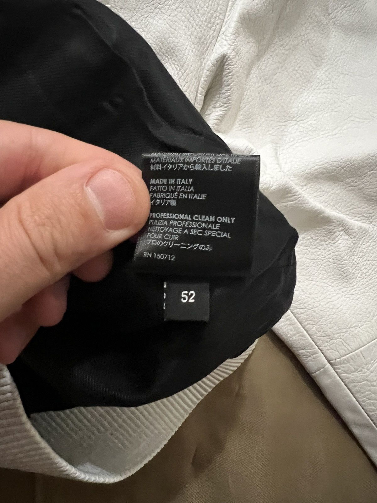 Amiri AMIRI M.a. Logo-Appliqué leather size 52 White $5000 Size US L / EU 52-54 / 3 - 6 Thumbnail