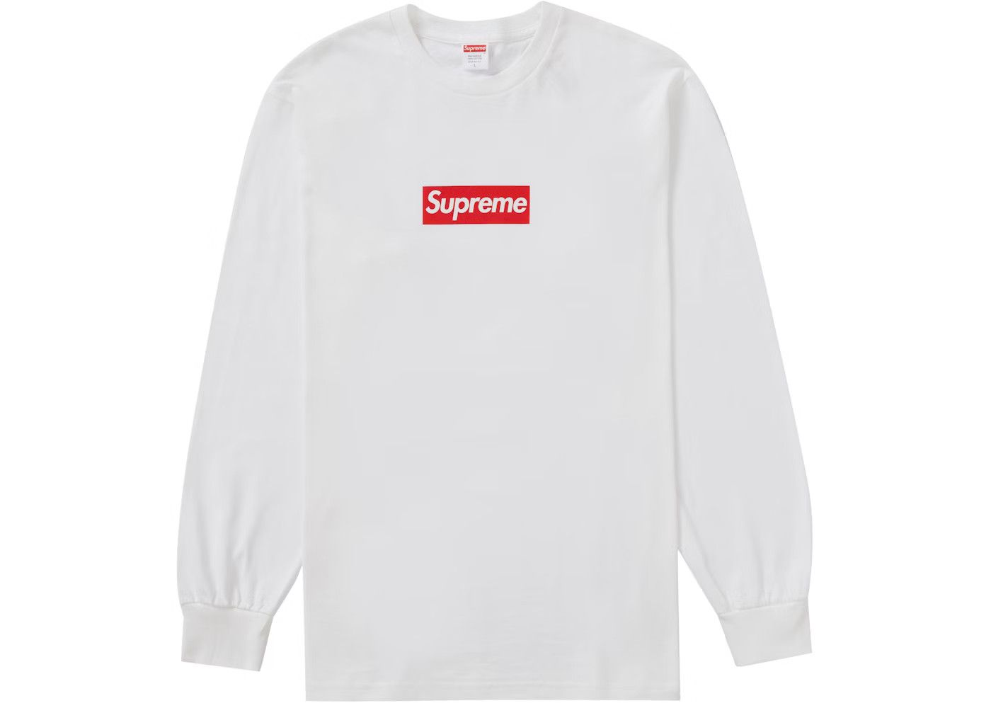 Supreme Supreme Box Logo L/S Tee White Size US M / EU 48-50 / 2 - 1 Thumbnail