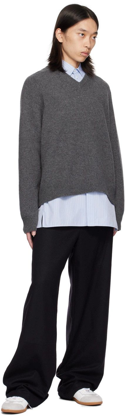 Maison Margiela o1w1db11225 Washed Lambswool Sweater in Grey Size US S / EU 44-46 / 1 - 4 Thumbnail