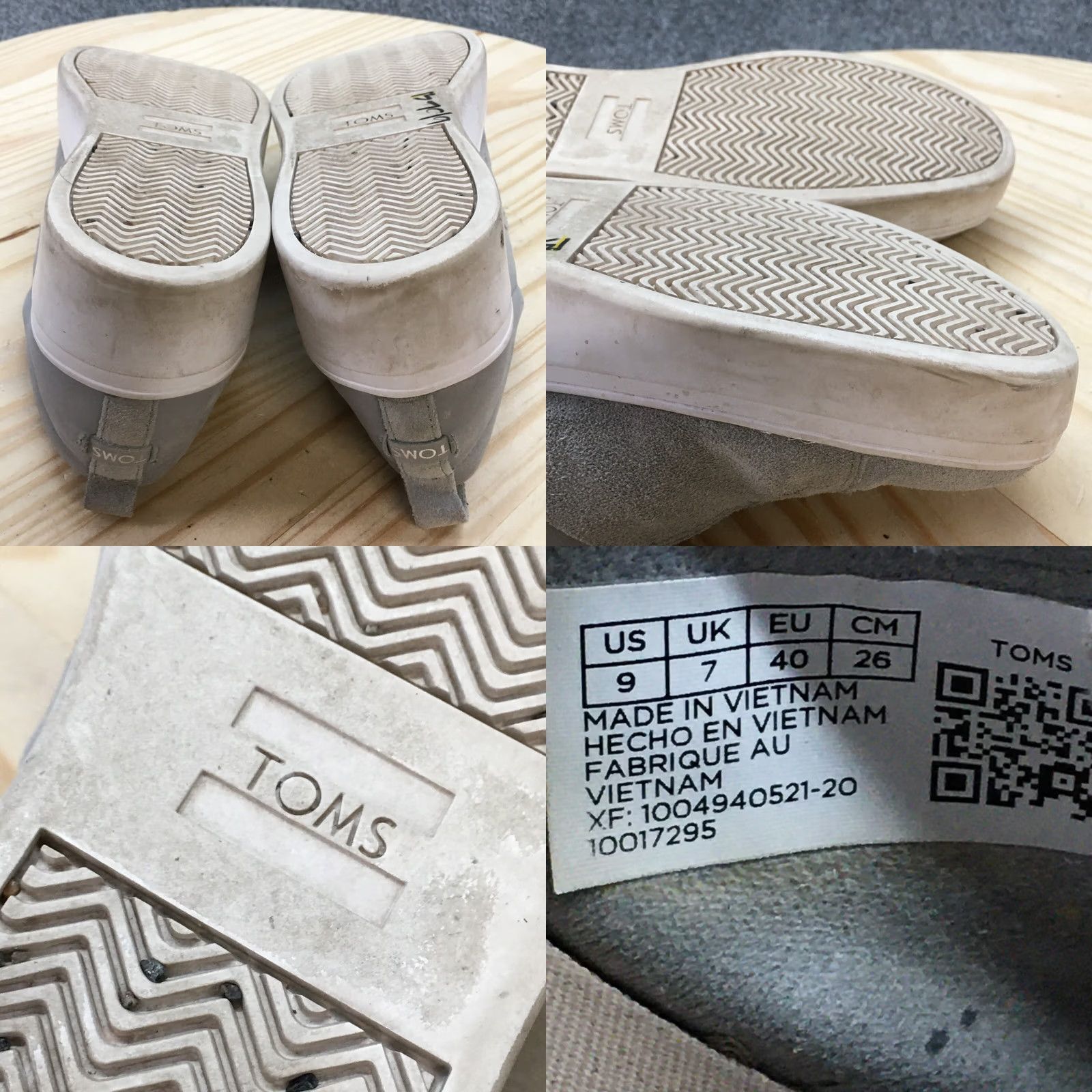 Toms TOMS Slip-On Sneaker Womens 9 Gray Amber Casual Comfort Suede Round Toe Platform Shoes Size US 9 / IT 39 - 9 Thumbnail