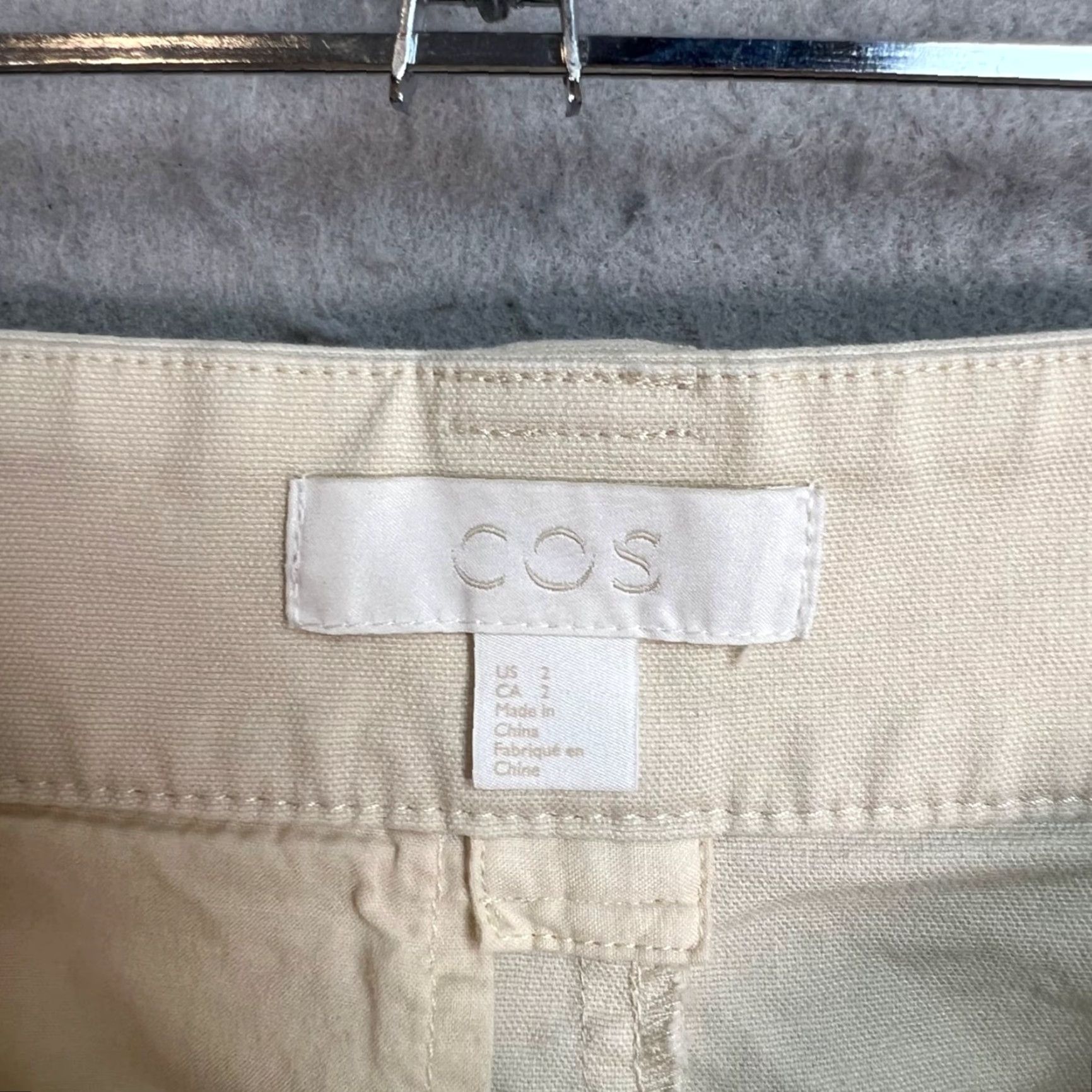 Cos COS Skirt Maxi Midi Beige Cotton Elastane Blend High-Waisted Womens 2 Casual Fall Spring Summer Vintage No (adjusted to fit rules) Size 26" / US 2 / IT 38 - 3 Thumbnail