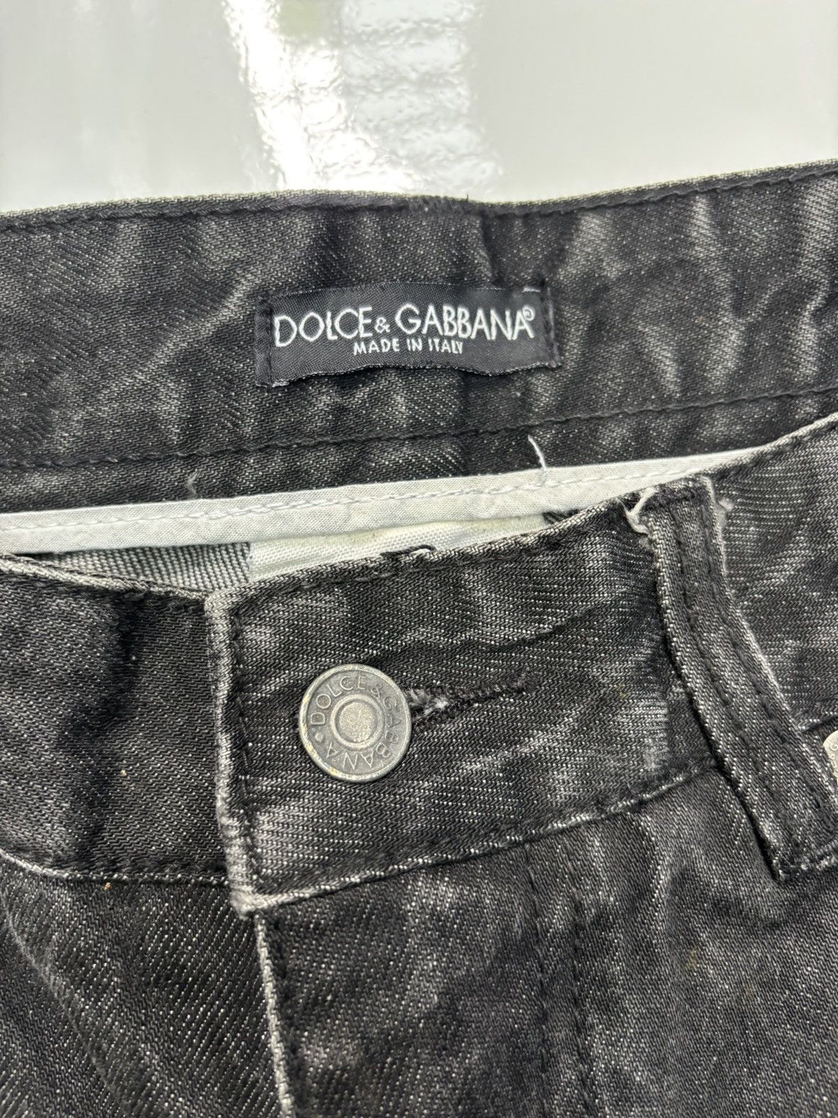 Dolce & Gabbana 🔥DOLCE & GABBANA SUPER BLACK DISTRESSED DENIM JEANS Size US 34 / EU 50 - 8 Thumbnail