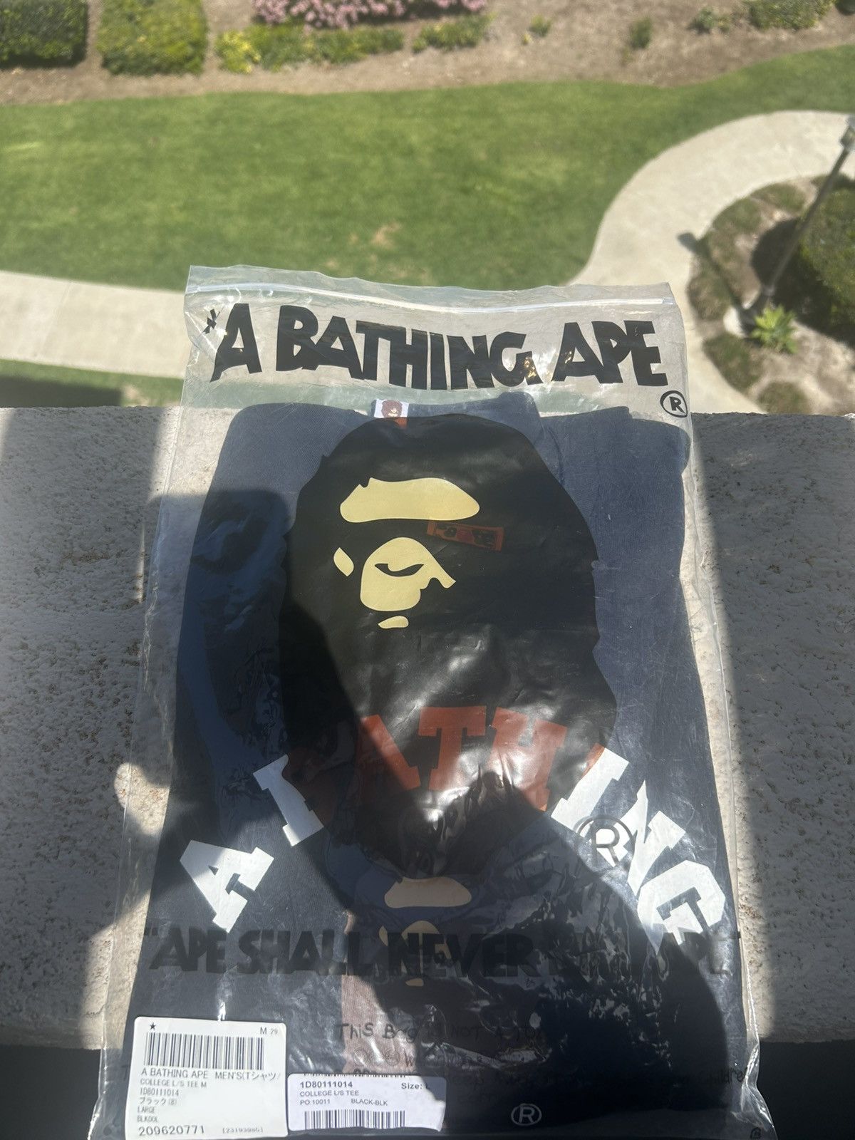 Bape College L/S Tee Size US L / EU 52-54 / 3 - 7 Thumbnail