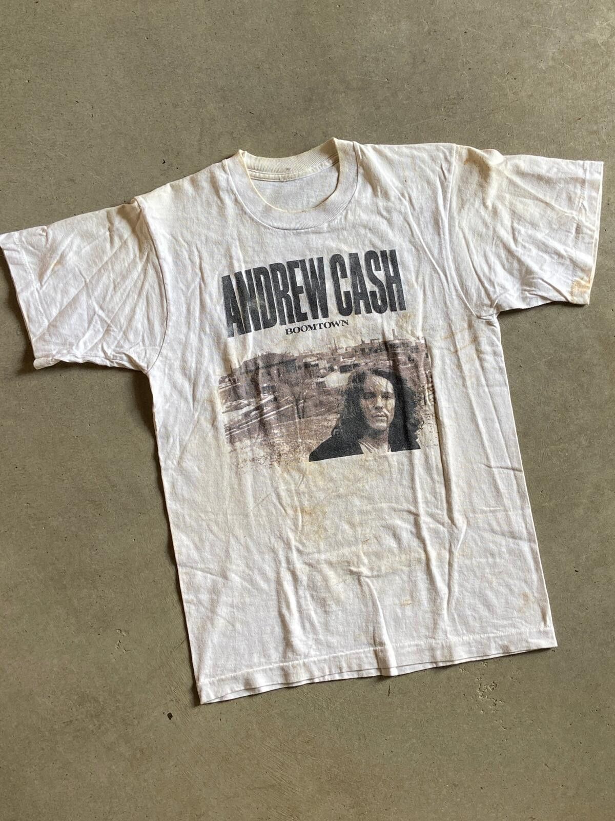 Other VTG Thrashed Andrew Crash Boomtown Concert Tee Sz Med Size US M / EU 48-50 / 2 - 3 Thumbnail