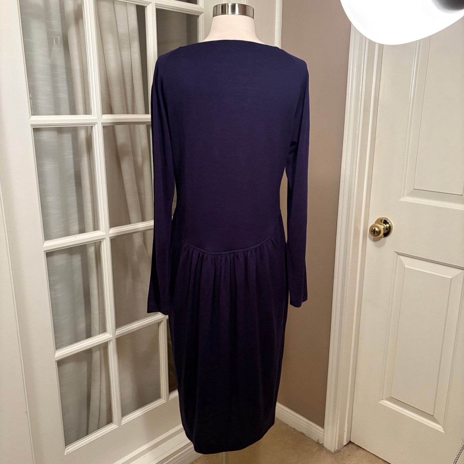 Missoni Missoni for I. Magnin Navy Blue Knit Long Sleeve Dress (M/L) Size M / US 6-8 / IT 42-44 - 2 Thumbnail