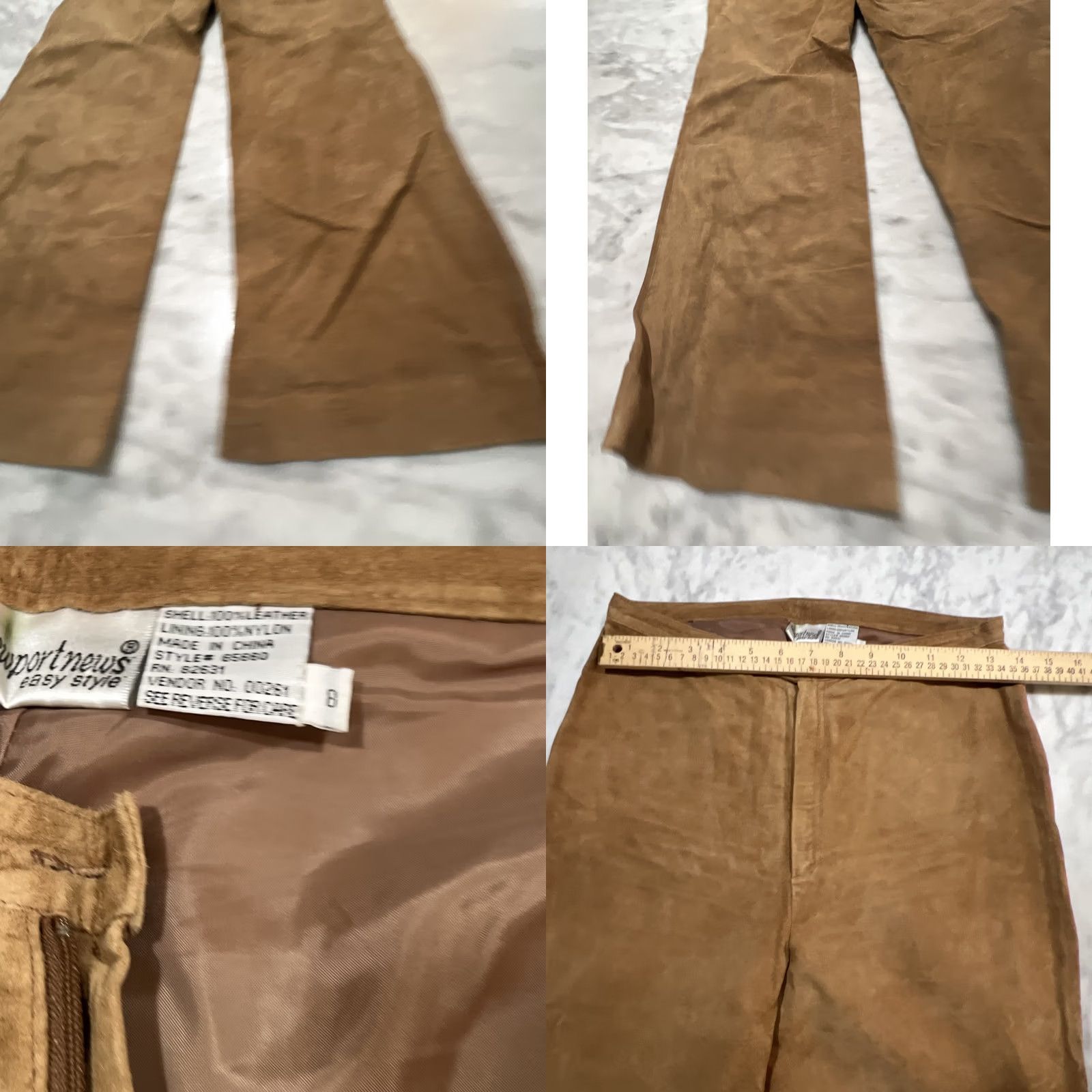 Vintage VINTAGE Newport News Leather Pants Women’s Size 8 Brown Lined Dress Pants Straight 30 In Inseam Mens? Size 30" / US 8 / IT 44 - 8 Thumbnail