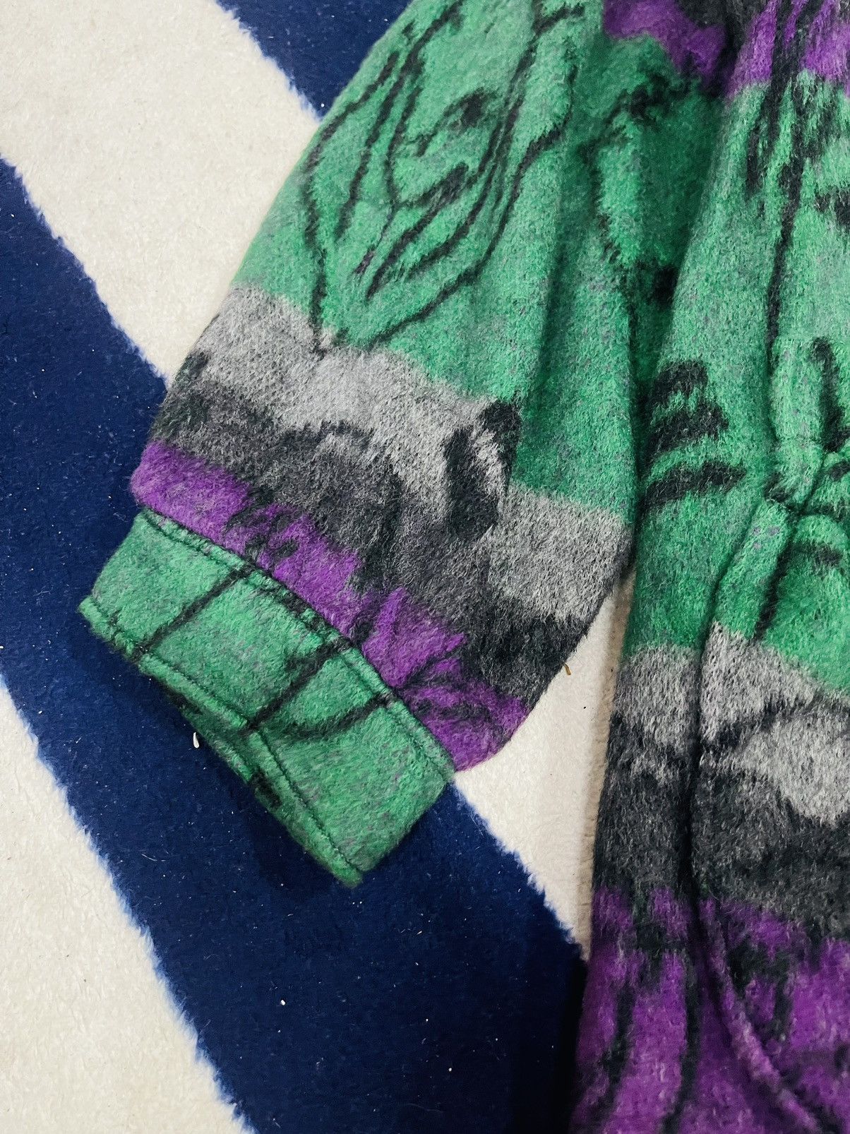 Japanese Brand Vinon Art Design Wool Long Jacket (18) Size XL / US 12-14 / IT 48-50 - 9 Thumbnail