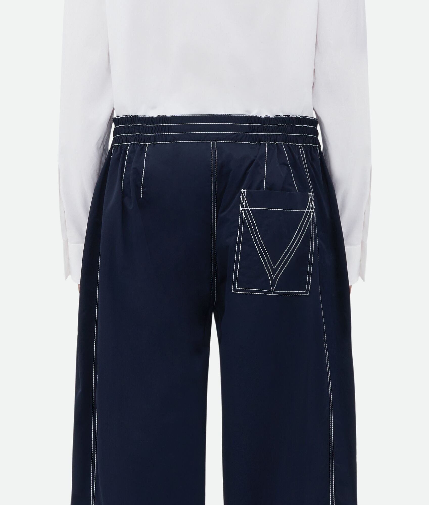 Bottega Veneta o1n1vont0425 Elasticated Tech Nylon Trouser in Navy Size US 34 / EU 50 - 5 Thumbnail