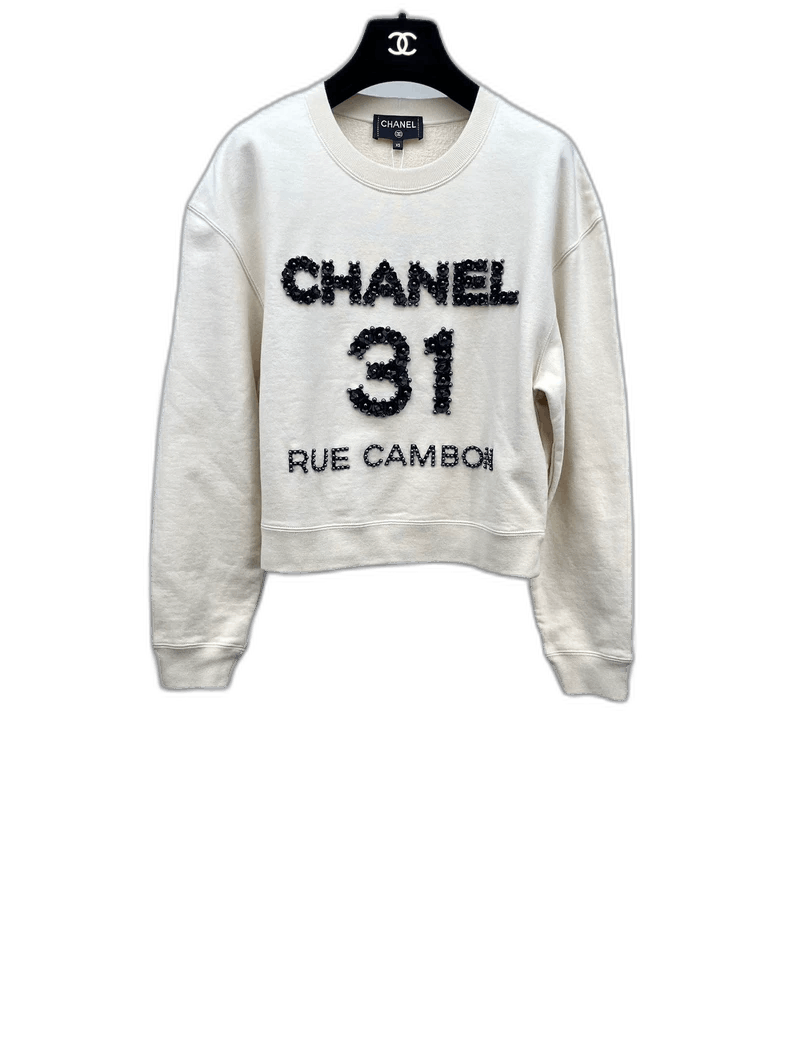 Chanel Chanel creambeaded camellia crew -2505 Size US XS / EU 42 / 0 - 1 Thumbnail
