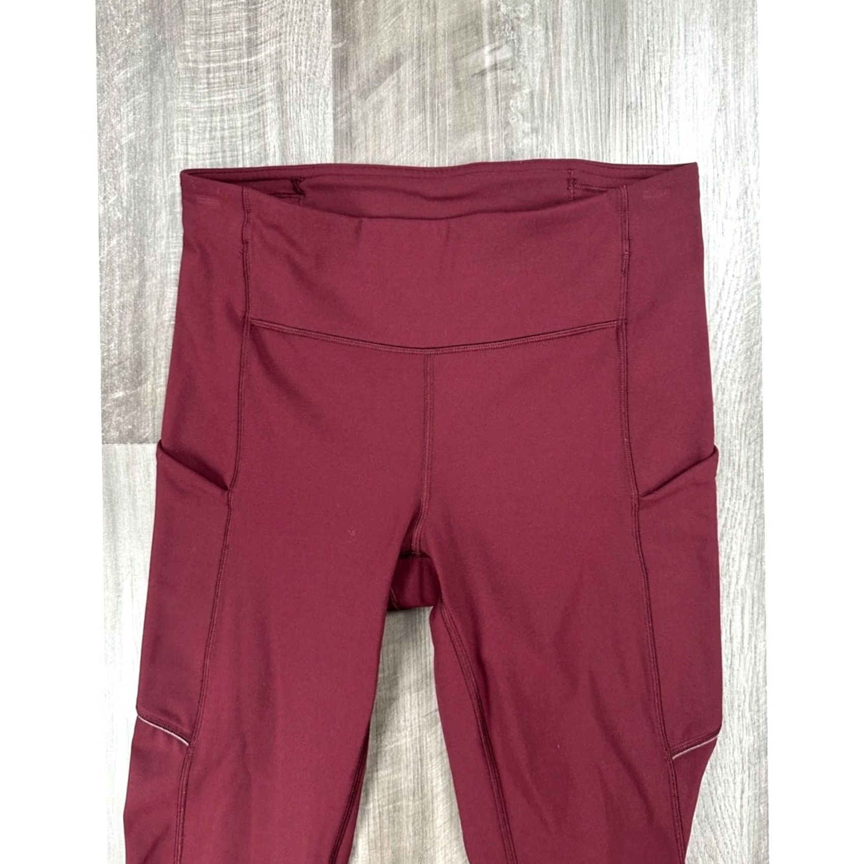 Lululemon Lululemon Speed Up Mid Rise Luxtreme Tight Leggings Womens 4 Red Maroon Compression Leggings 28.5Inseam 36In Length MS10298 Size 27" / US 4 / IT 40 - 5 Thumbnail