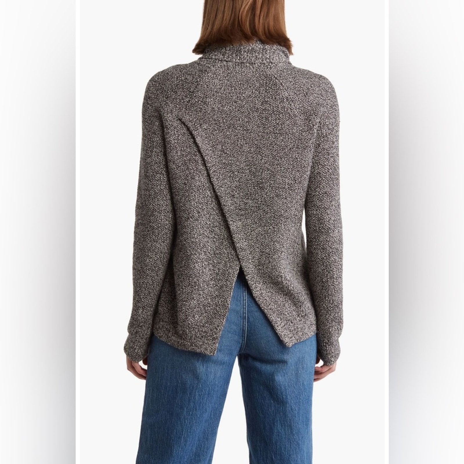 Madewell Madewell Province Crossback Turtleneck Wool Blend Sweater Size S / US 4 / IT 40 - 2 Thumbnail