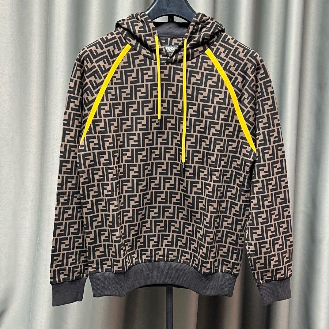 Fendi Fendi Unisex Brown Hoodie with Logo Size US XS / EU 42 / 0 - 1 Thumbnail