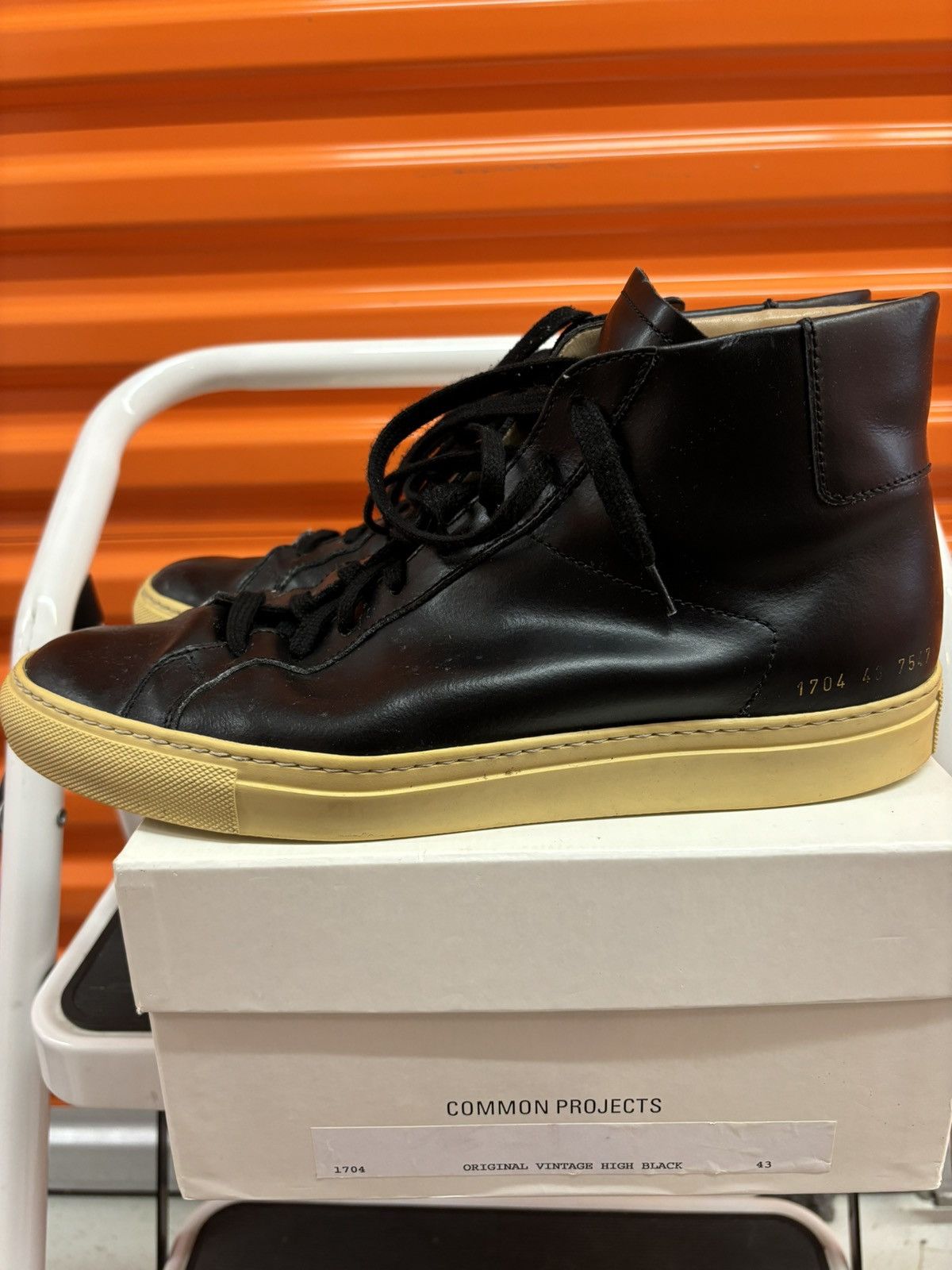 Common Projects × Designer ***FINAL DROP***RARE COMMON PROJECTS VINTAGE HIGH LEATHER 43 Size US 10.5 / EU 43-44 - 8 Thumbnail