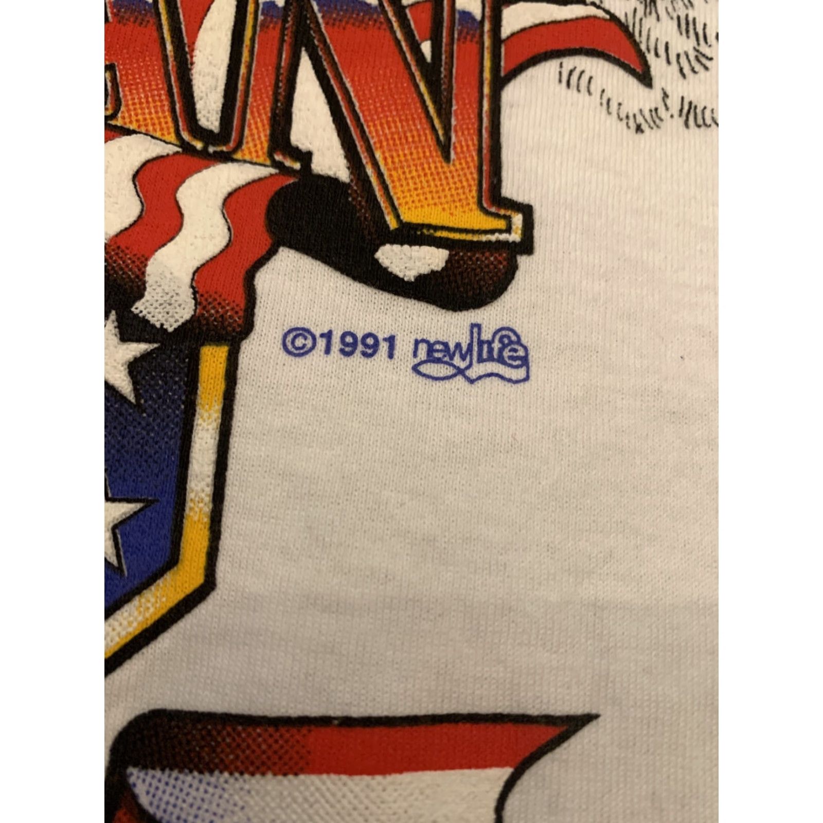 Vintage VINTAGE Proud to be an American American Legion Sonestown PA T Shirt Adult Large White 1991 Mens Size US L / EU 52-54 / 3 - 3 Thumbnail