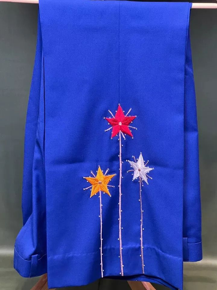 Other Men2PC Customized star Embroidery Cocktail prom Nudie outfit Size 46R - 4 Thumbnail