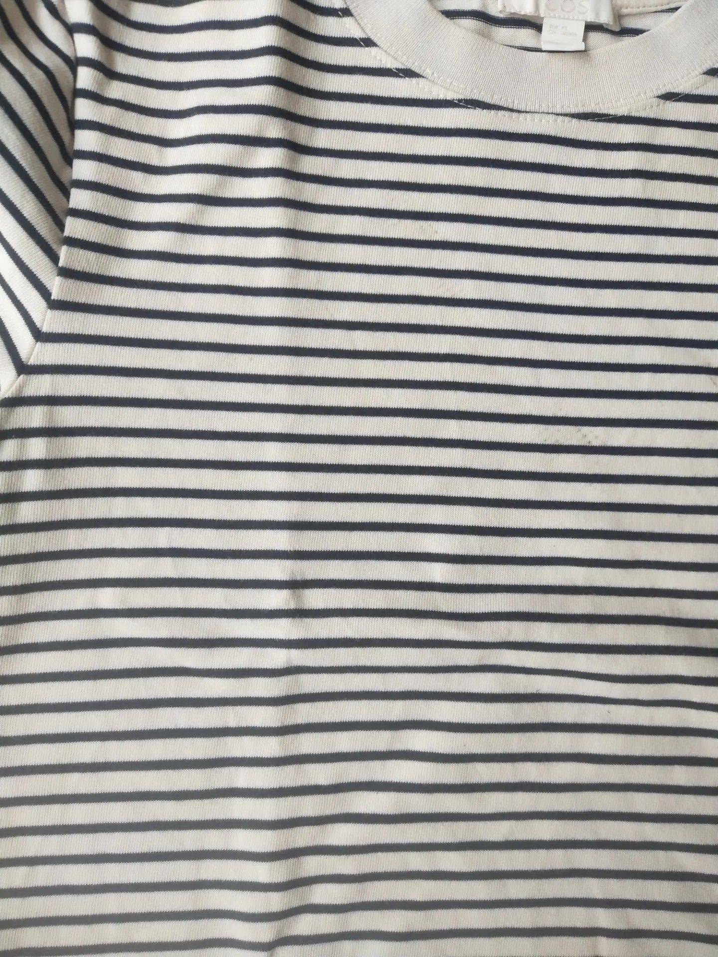 Cos COS Black and White Striped Woman Tee Size XS / US 0-2 / IT 36-38 - 2 Thumbnail