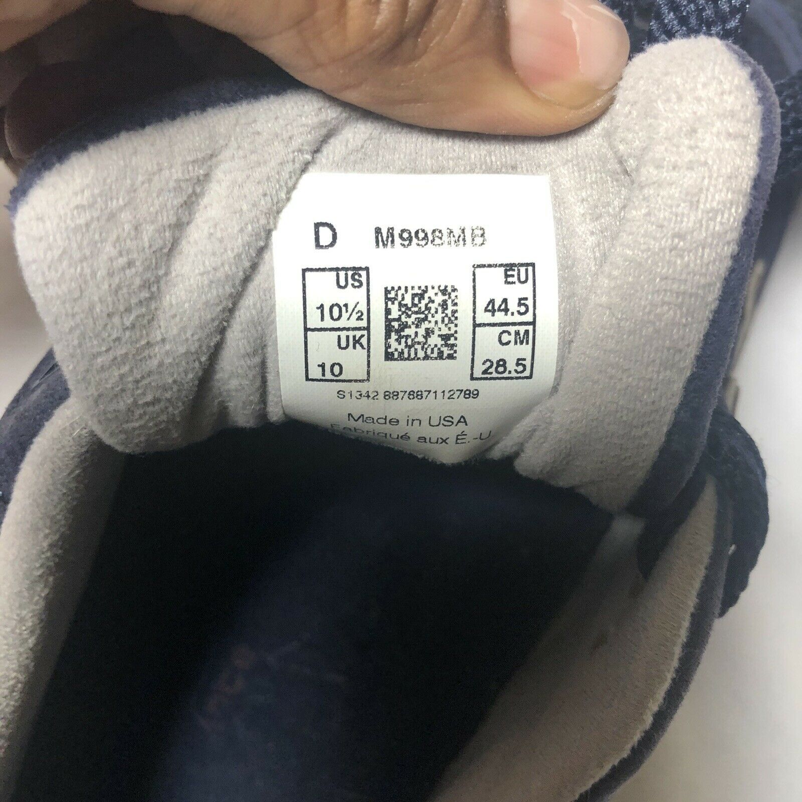 New Balance New Balance 998 MB Navy Blue Red Suede Sneakers Size 10.5 Size US 10.5 / EU 43-44 - 7 Thumbnail