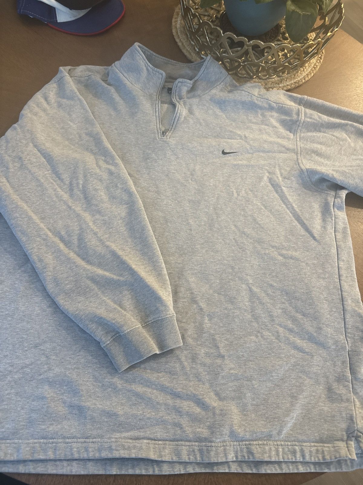 mens grey nike quarter zip