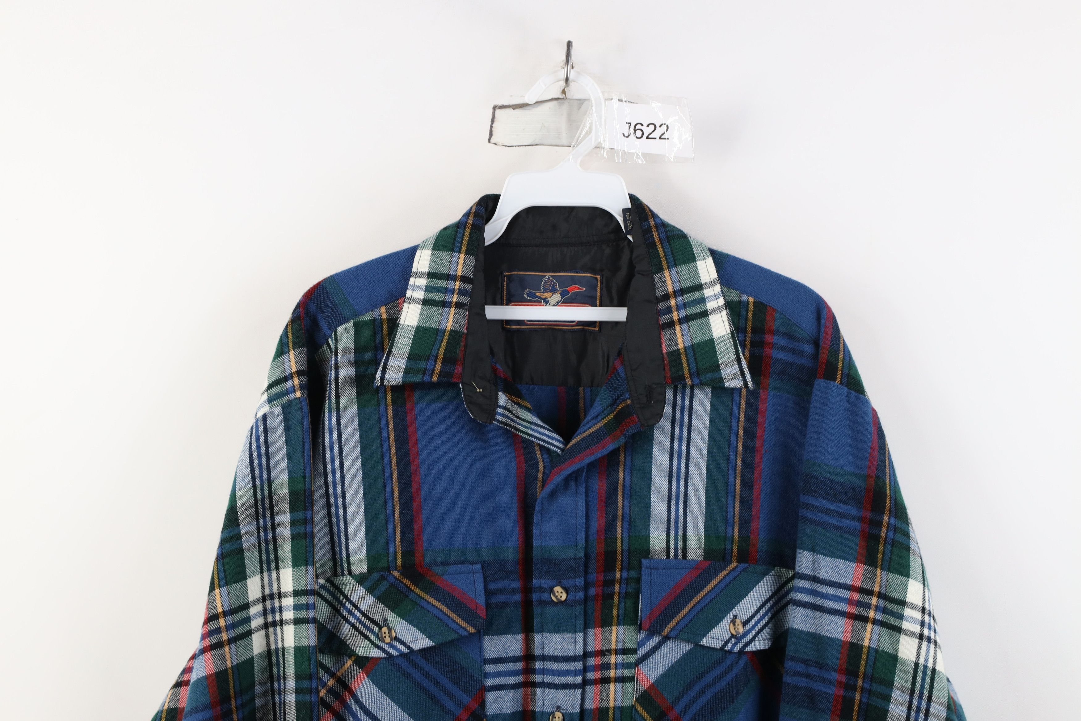 Vintage Vintage 80s 90s Streetwear Plaid Knit Collared Button Shirt Size US L / EU 52-54 / 3 - 2 Thumbnail