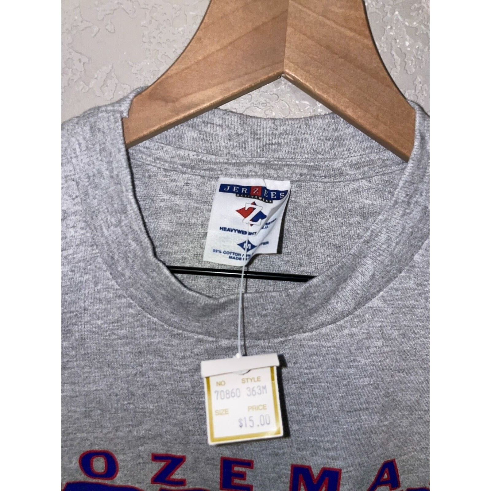 Jerzees Vintage Bozeman Kodiaks Shirt Graphic Gray Tee VTG 90s M Size US M / EU 48-50 / 2 - 5 Thumbnail