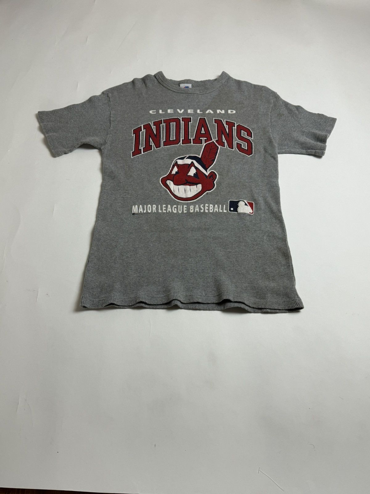MLB Grey Ribbed Cleveland Indians Shirt Size US L / EU 52-54 / 3 - 1 Thumbnail