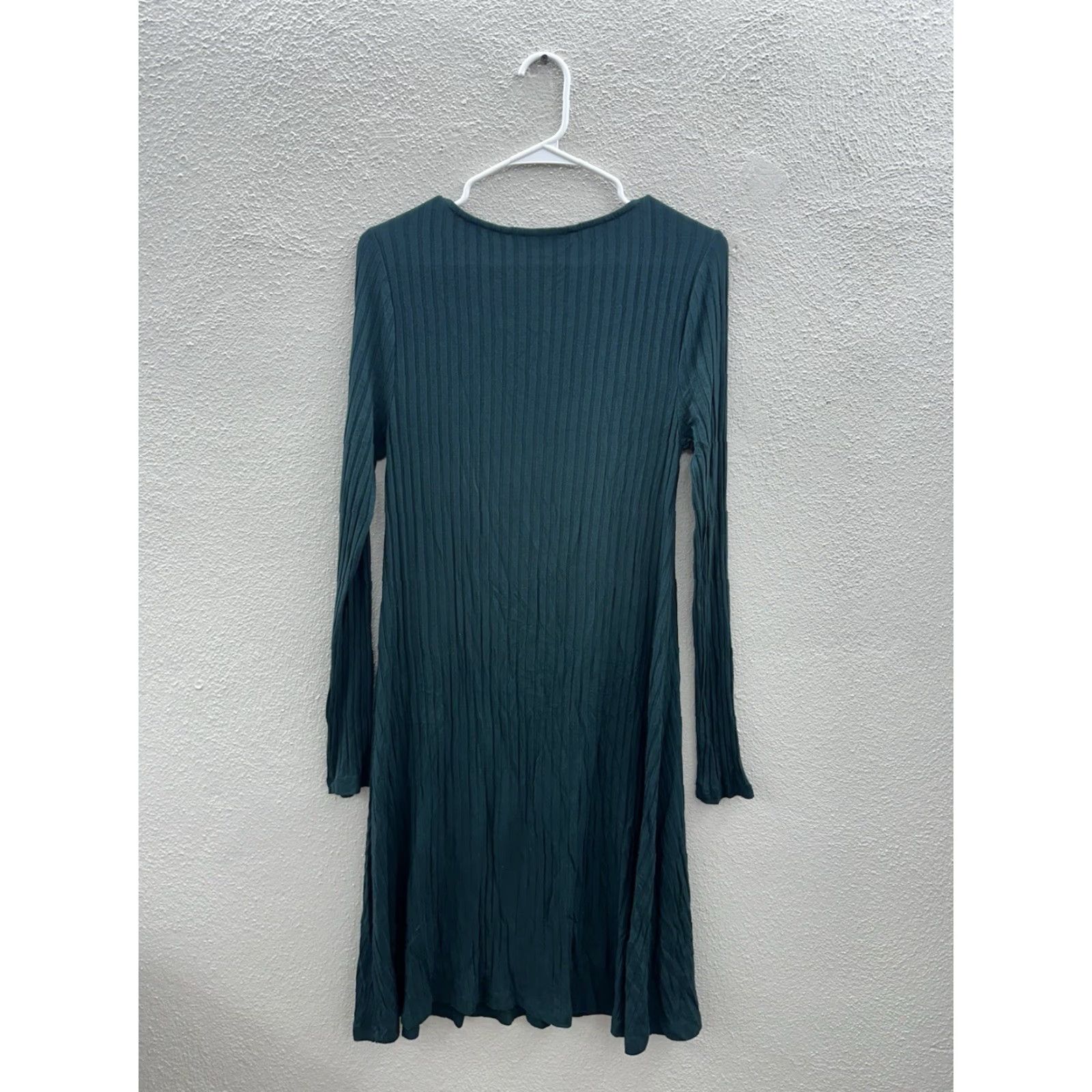 Apt. 9 Apt. 9 Womens Dress Small Green Long Sleeve Ribbed Round Neck Size S / US 4 / IT 40 - 7 Thumbnail