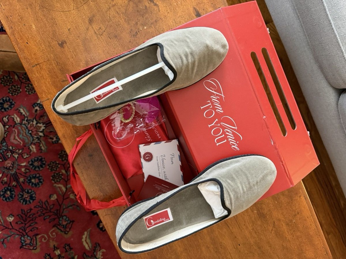 Other Gondoliera Venezia Furlane Slippers Grey Velvet Size US 9 / EU 42 - 1 Thumbnail