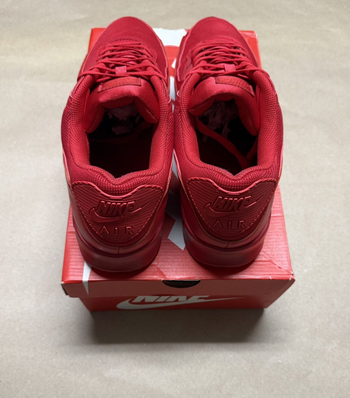 Nike Nike Air Max 90 Triple Red Mens size 15 running shoes Rare! Size US 15 / EU 48 - 4 Thumbnail