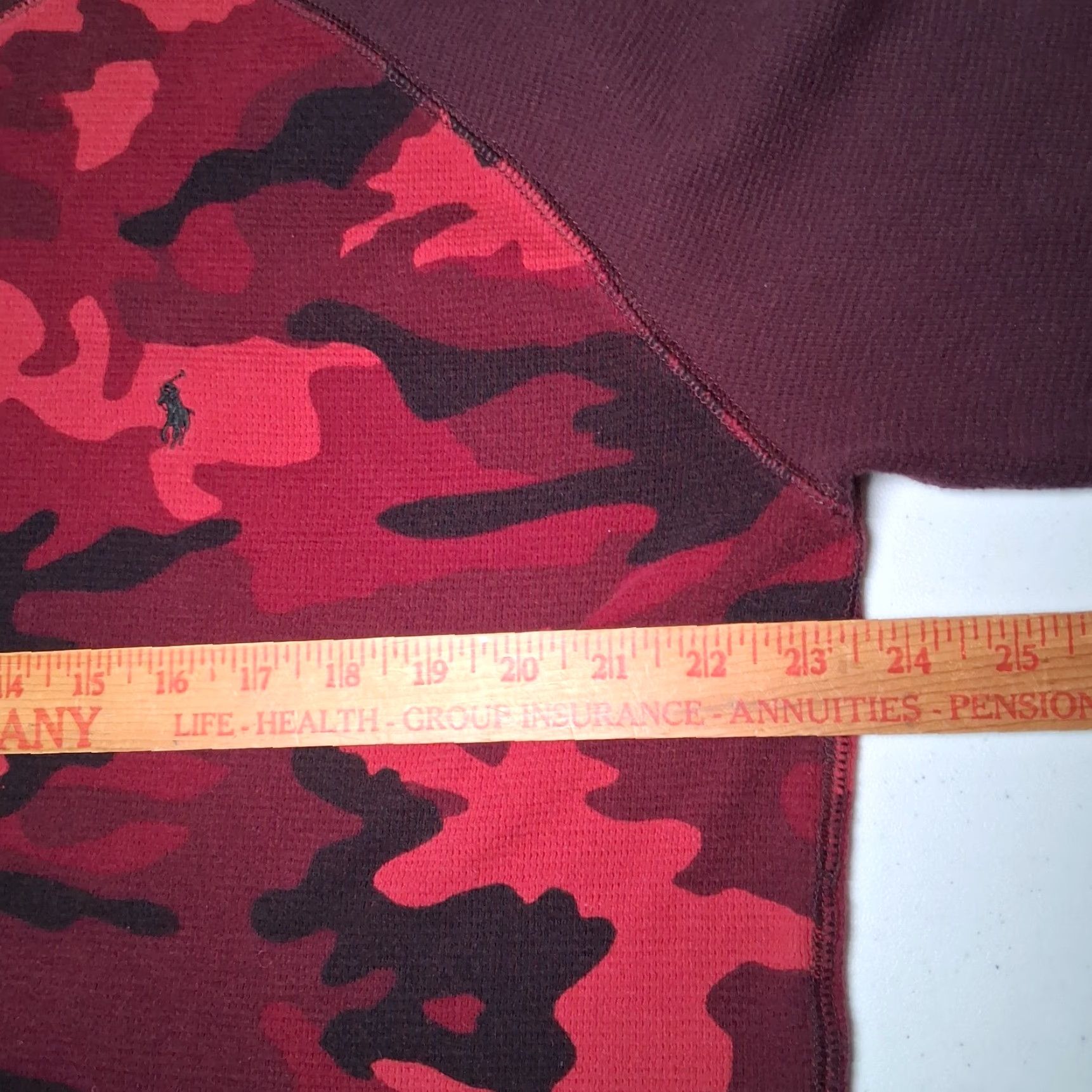 Polo Ralph Lauren Polo Ralph Lauren Thermal Shirt Men 2XL Camouflage Crew Neck Red Maroon Logo Long Sleeve T-Shirt Size US XXL / EU 58 / 5 - 5 Thumbnail