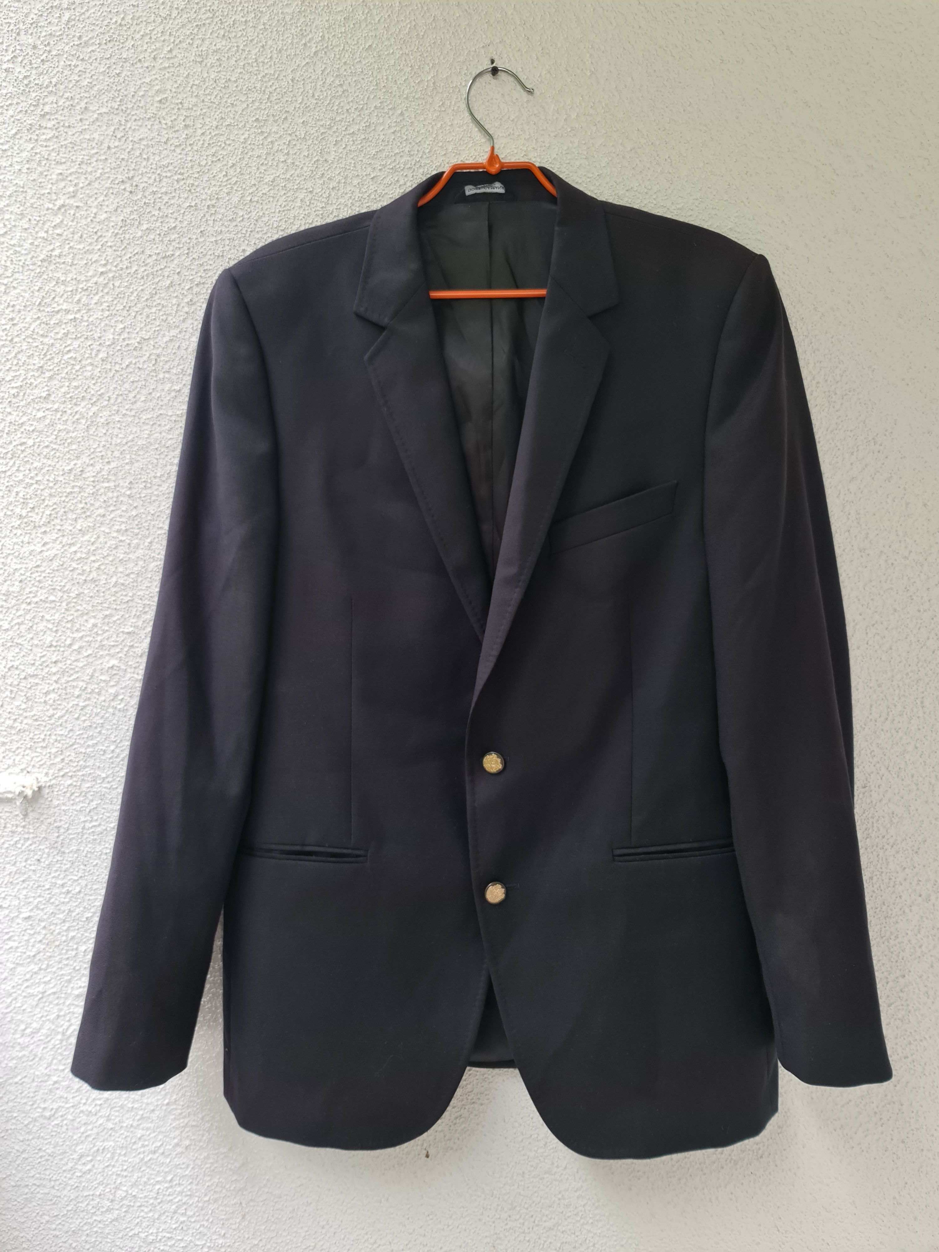 Dolce & Gabbana Dolce & Gabbana "Martini" Sport Coat Blazer Black Wool 50 Size 50R - 1 Thumbnail