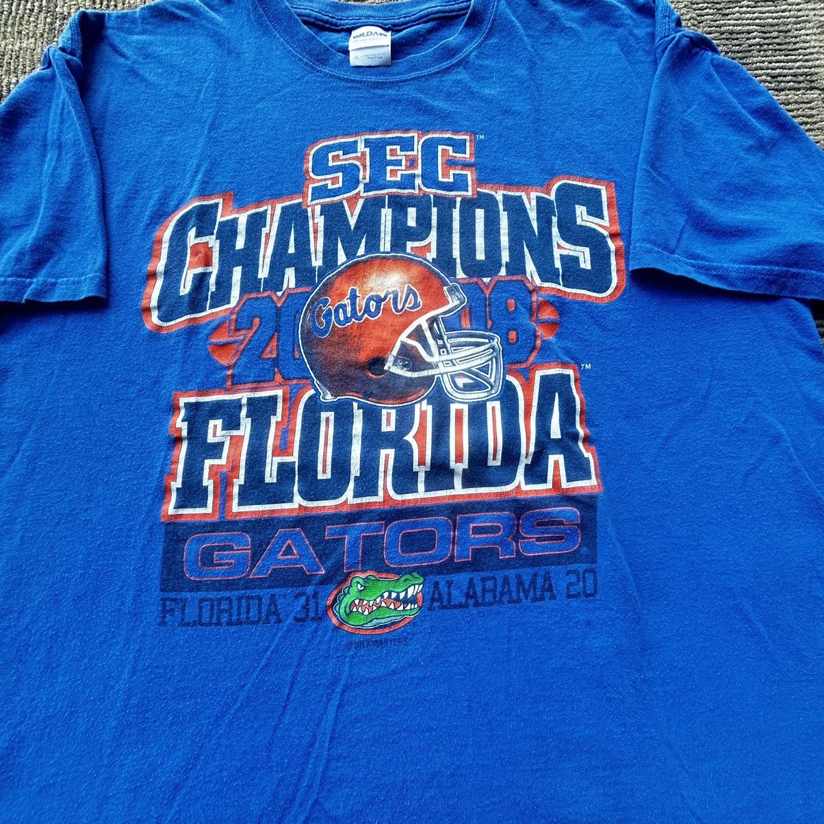 Vintage Vtg Florida Gators 2008 SEC Champs Blue Graphic T-shirt Size US XL / EU 56 / 4 - 2 Thumbnail