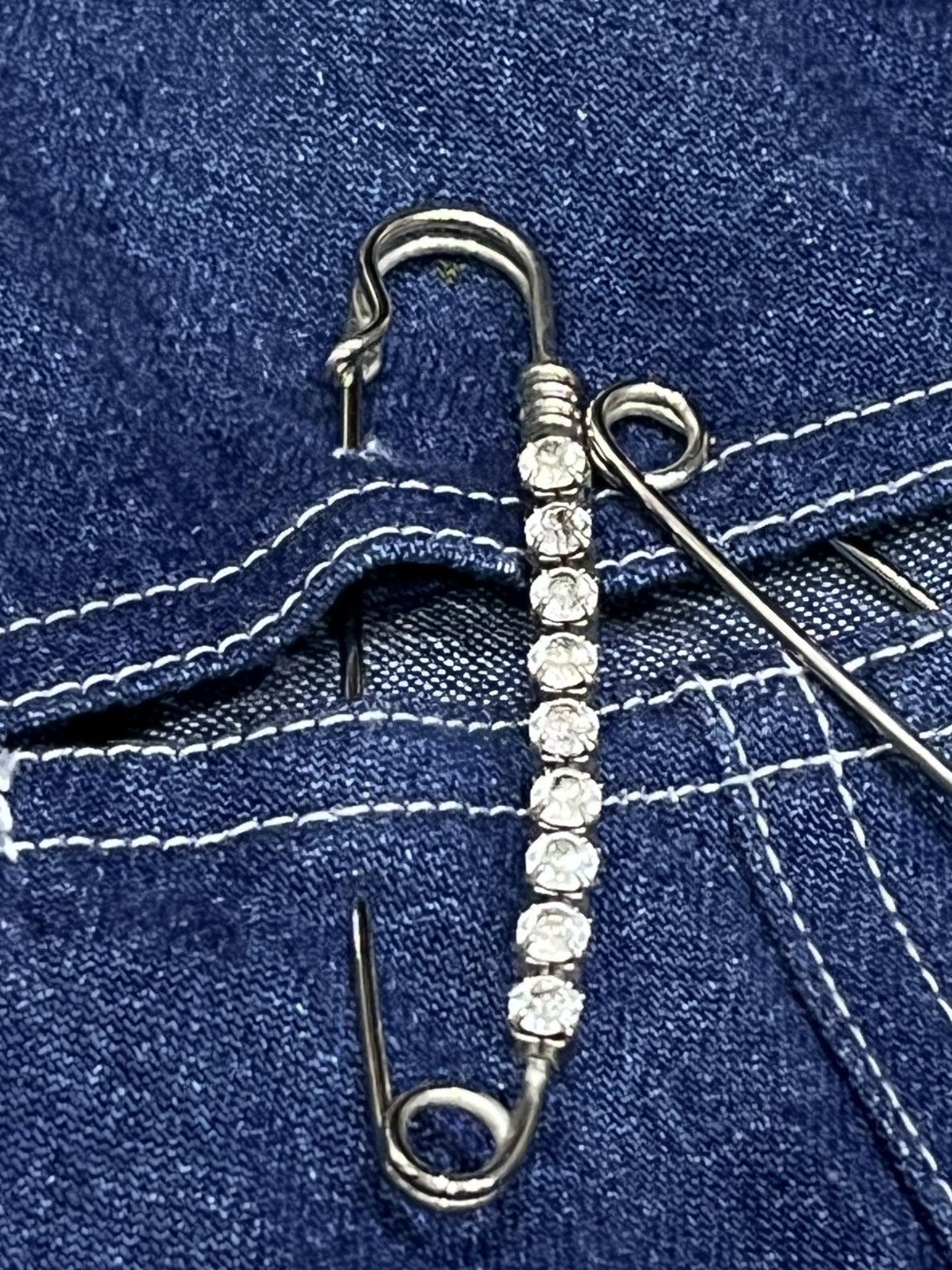 Italia Independent 🔥Ivano Boni Safety Pin Denim Jacket Avant Italy Size S / US 4 / IT 40 - 8 Thumbnail
