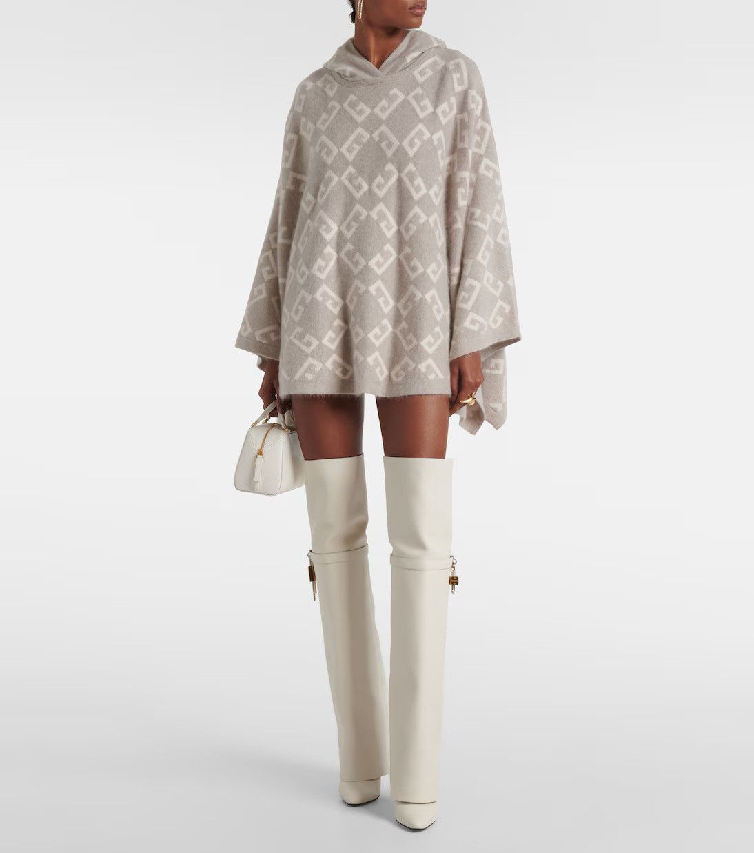 Givenchy o1lv12m0526 Shark Lock Stiletto over-the-knee boots in White Size US 6 / IT 36 - 3 Thumbnail