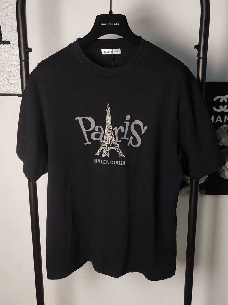 Balenciaga Balenciaga Paris Eiffel Tower Embroidered Tee - dmc Size US XS / EU 42 / 0 - 1 Thumbnail