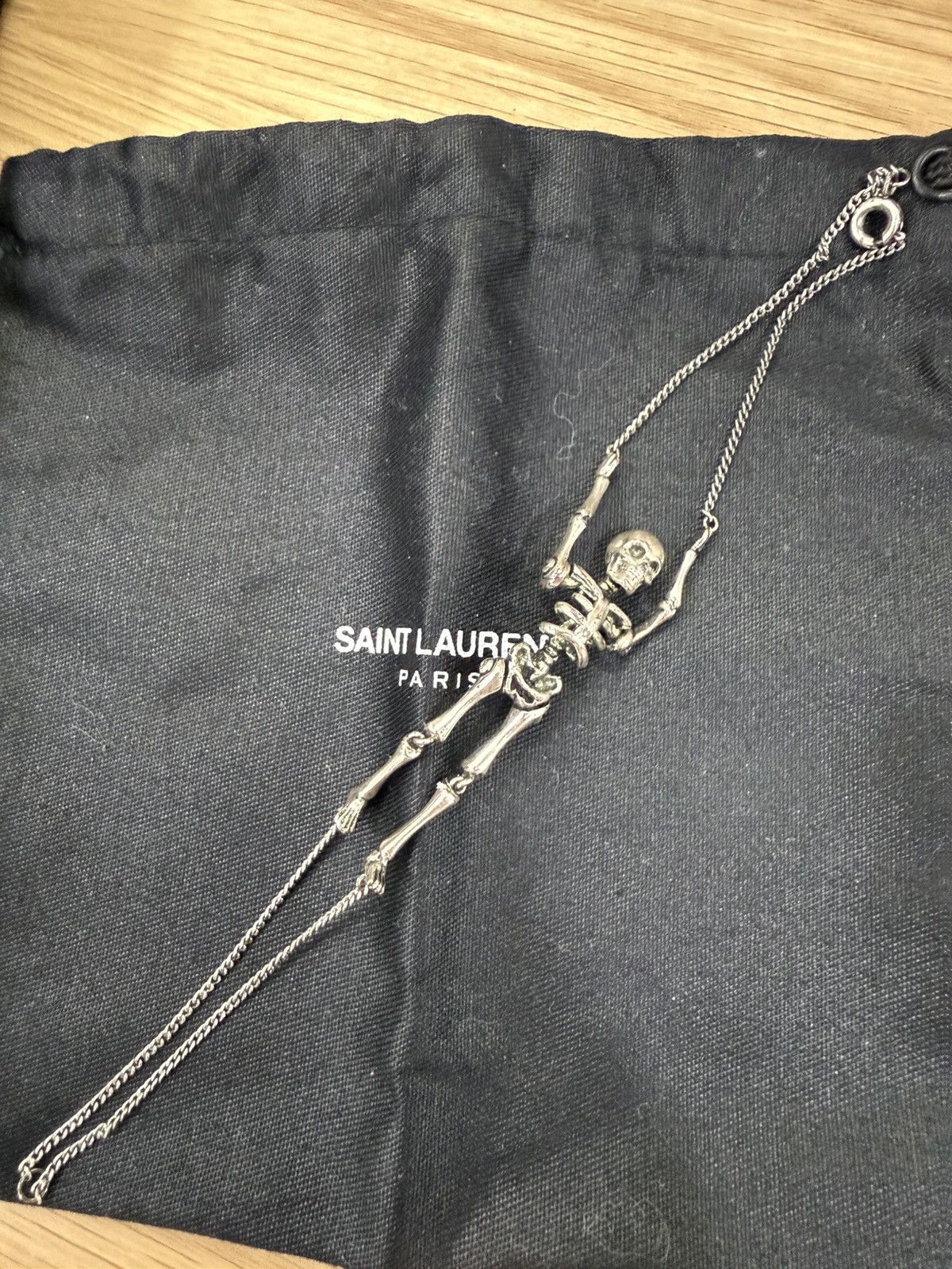 Saint Laurent Paris Skeleton Bracelet Hedi Slimane Era