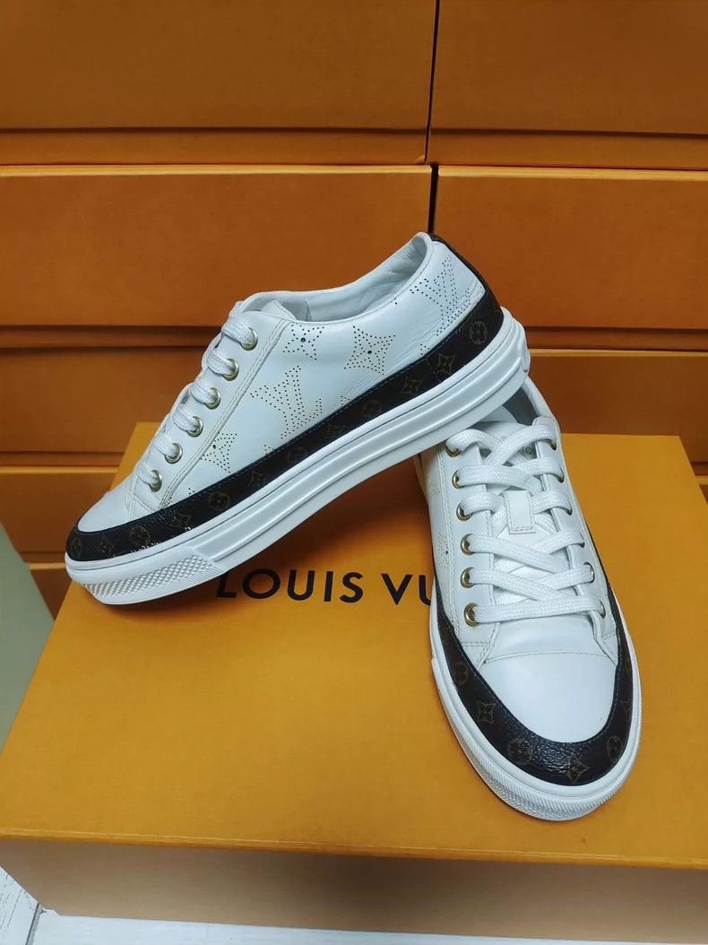Louis Vuitton Louis Vuitton LV Sneaker White with Black Accents-2506 Size US 5 / IT 35 - 3 Thumbnail