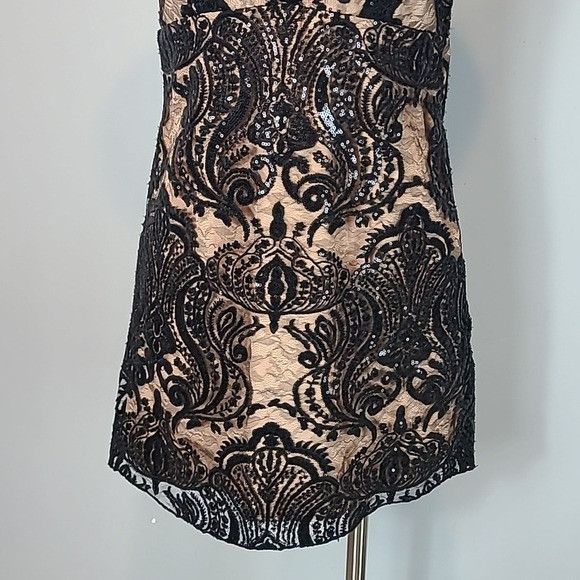 Free People Free People Night Shimmers Lace Sequined Babydoll Dress Size XS / US 0-2 / IT 36-38 - 3 Thumbnail