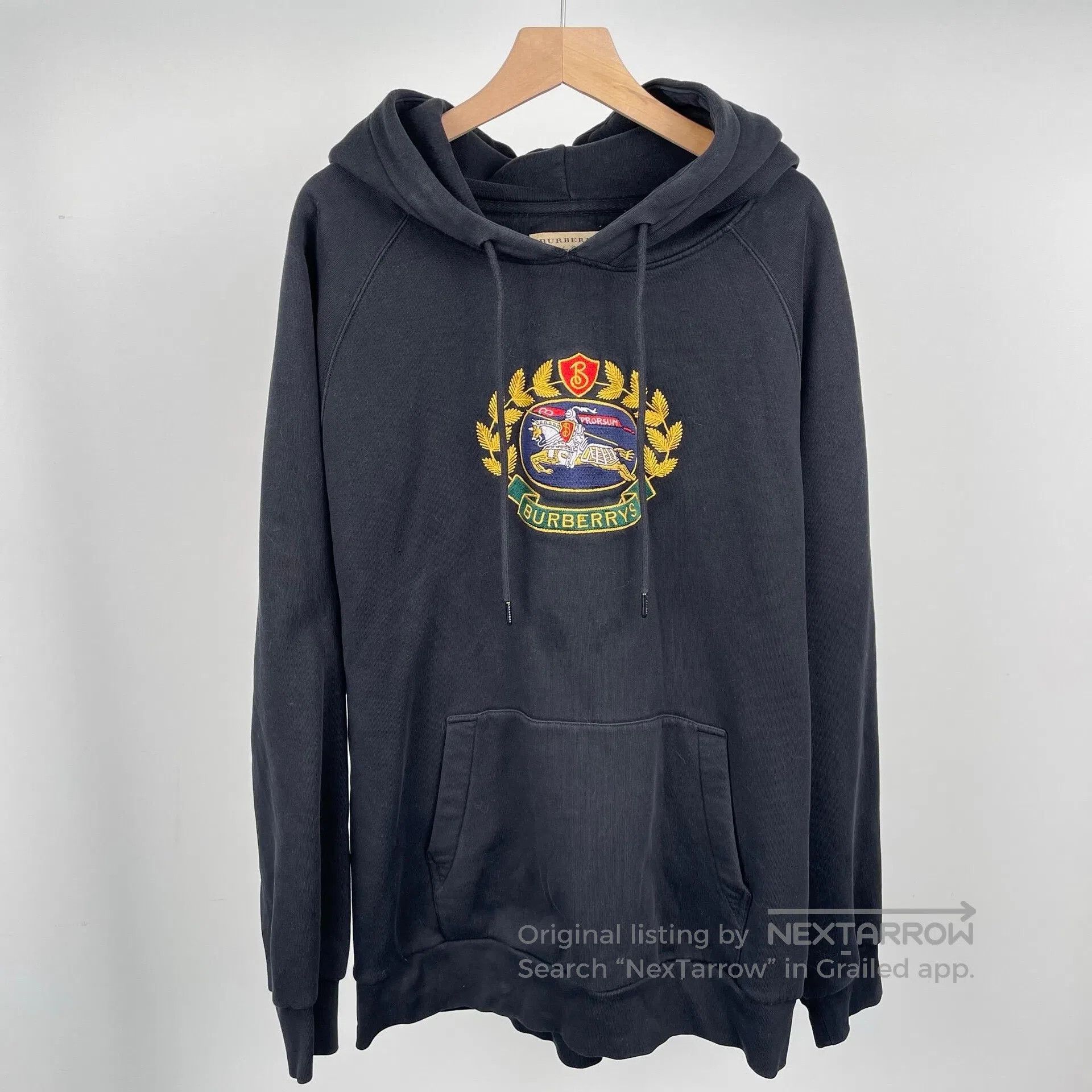 Burberry Burberry Black Front Horse Hooded Sweatshirt Size M| Size US M / EU 48-50 / 2 - 1 Thumbnail