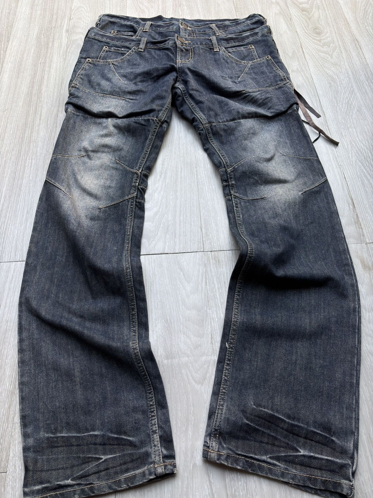 Japanese Brand PPFM double waist jeans Size US 33 - 1 Thumbnail