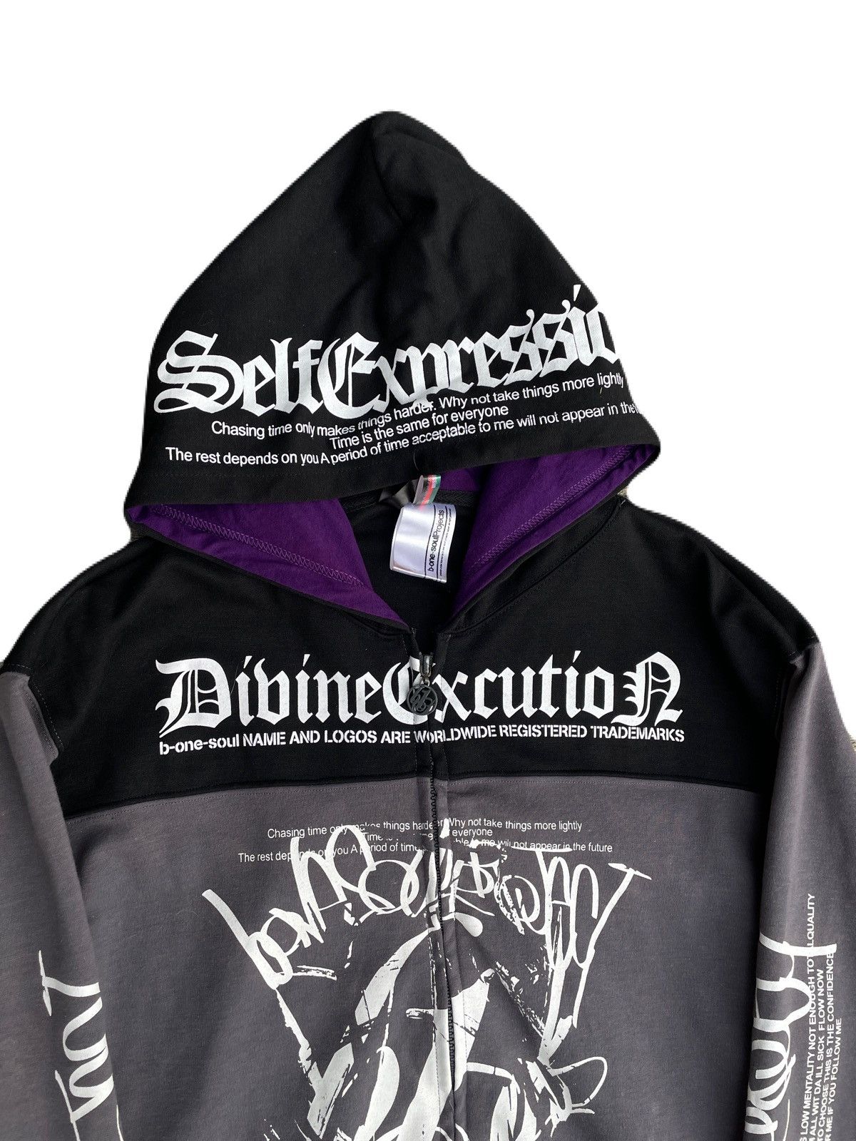 If Six Was Nine 2000s Japanese archive Vkei Poem Zip-Up Hoodie Gyaruo Y2K Size US M / EU 48-50 / 2 - 5 Thumbnail