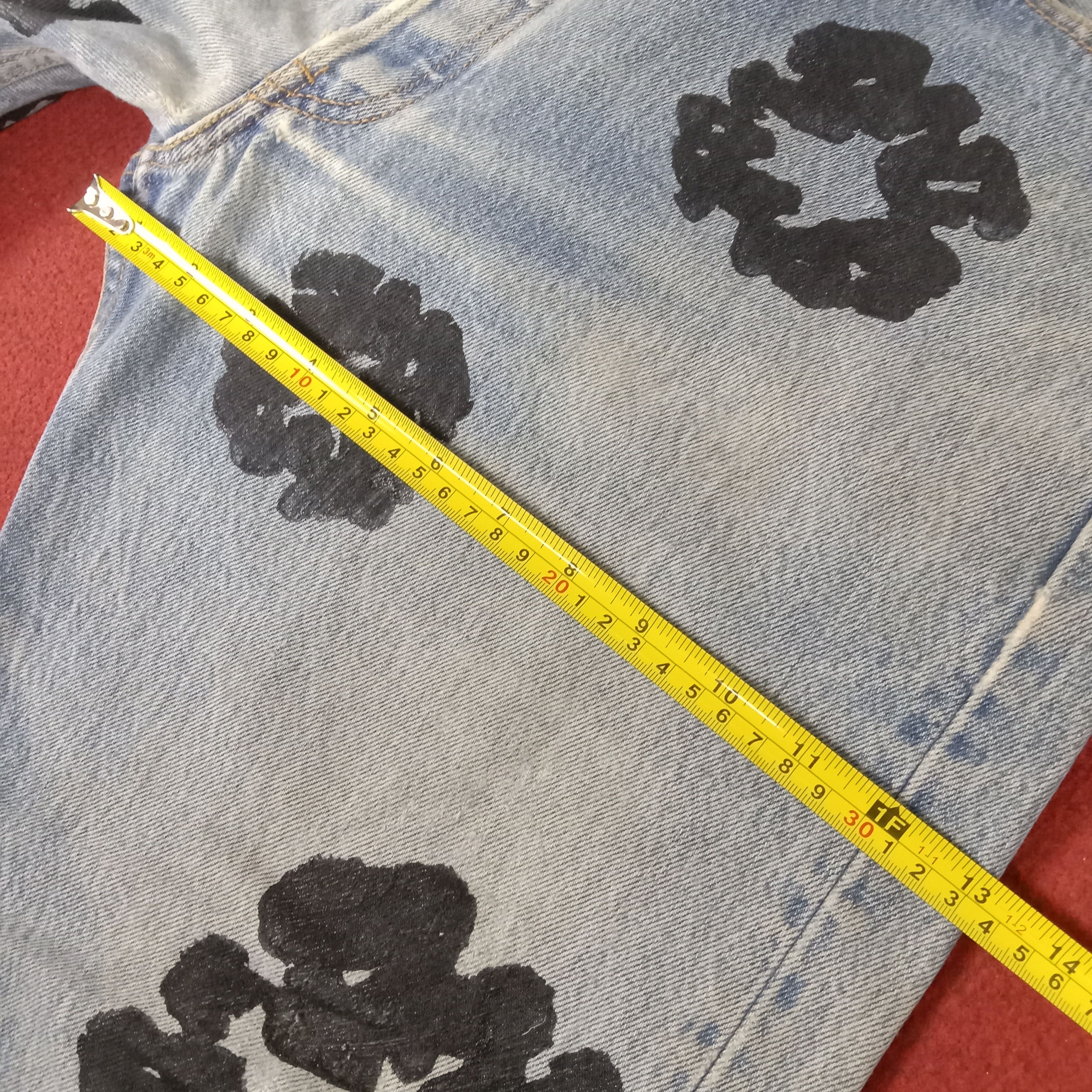 Levi's Levis Streetwear Style Custom Flowers Design Jeans Size US 37 - 9 Thumbnail
