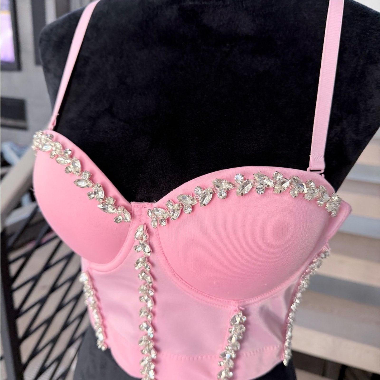Other Y2K Chic Pink Embellished Bustier size S Size S / US 4 / IT 40 - 11 Thumbnail