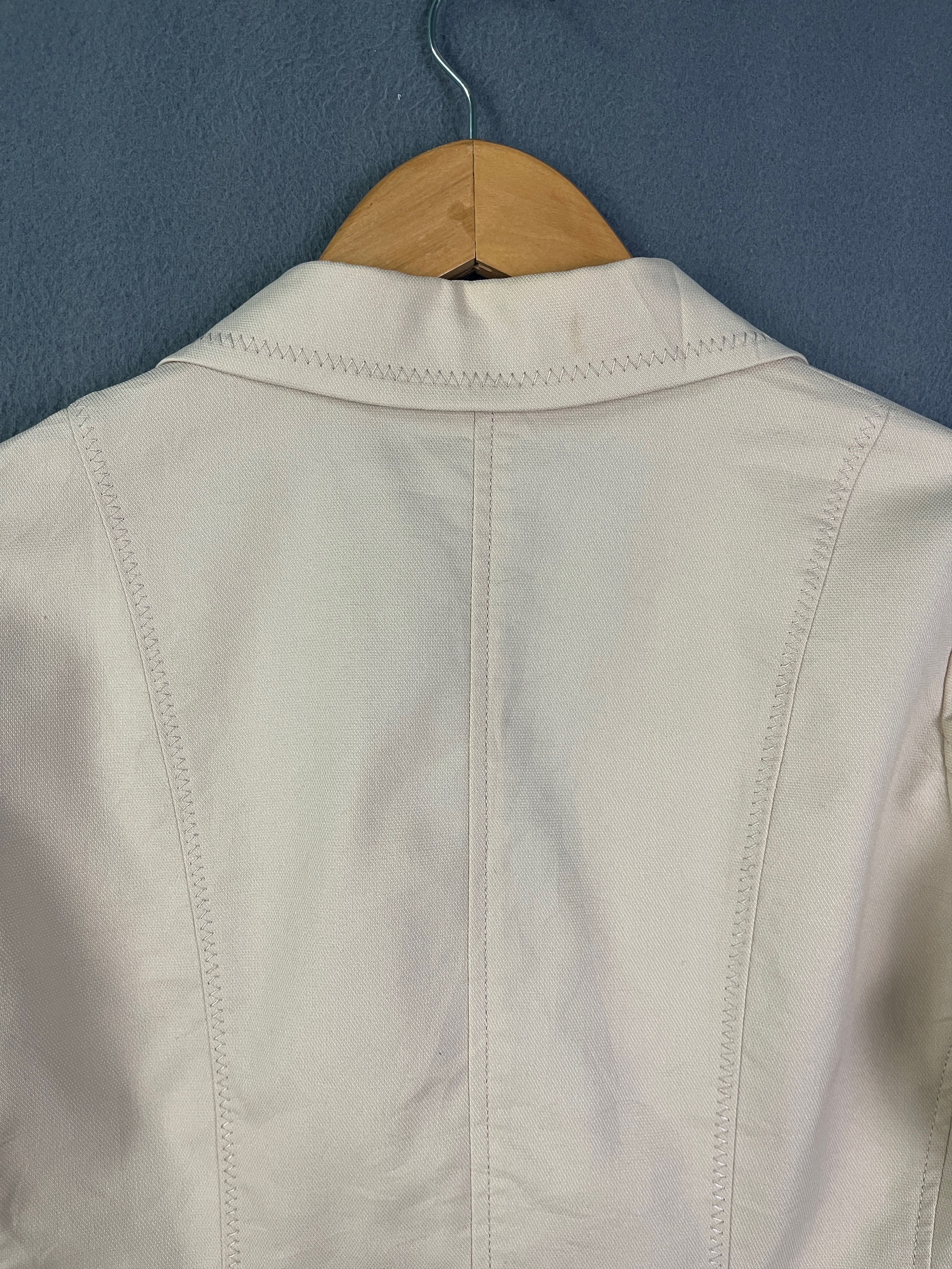 Japanese Brand Ined Single Button Blazer Jacket Beige Yohji Yamamoto Size S / US 4 / IT 40 - 8 Thumbnail